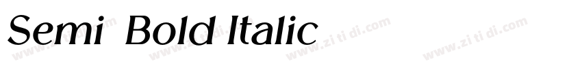 Semi-Bold Italic字体转换